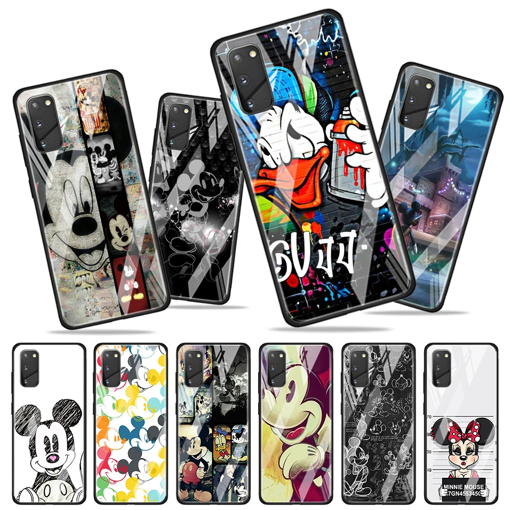 

Disney Mickey Mouse Tempered Glass Cover For Samsung Galaxy A01 A11 A21S A21 A31 A41 A51 A71 A81 A91 Phone Case