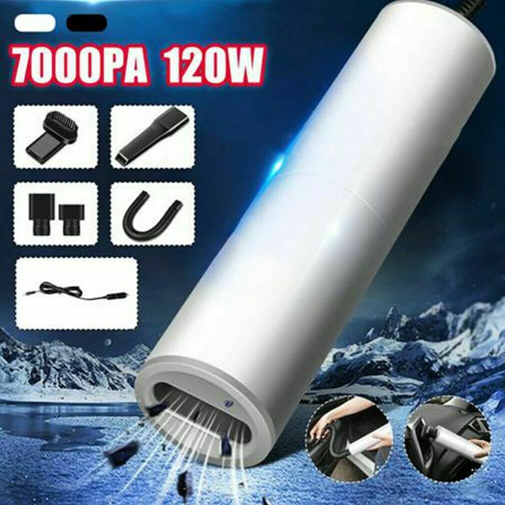 Ручной автомобильный пылесос цилиндрическая портативная машинка для сухой и