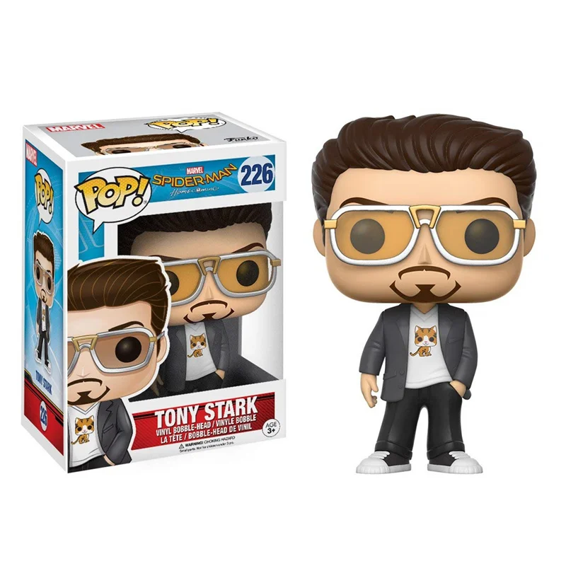226 with box Funko pop Marvel Мстители Железный человек Капитан Америка Тор Черная Вдова Халк Локи модель человека-паука оригинальная коробка игрушки на день рождения - Цвет: 226 with box