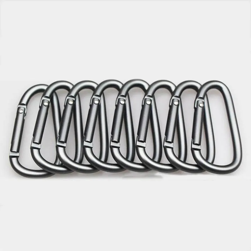 

20Pcs/Lot Aluminum Alloy Carabiner Keychain Outdoor Camping Climbing Snap Clip Lock Backpack Buckle Hook Fishing Tool