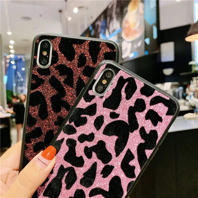 Fashion Leopard Bling Gold Foil Soft Case For iPhone 11 Pro 8 plus 6 6s 7 Cover case 12 X XR XS Max coque capa | Мобильные телефоны