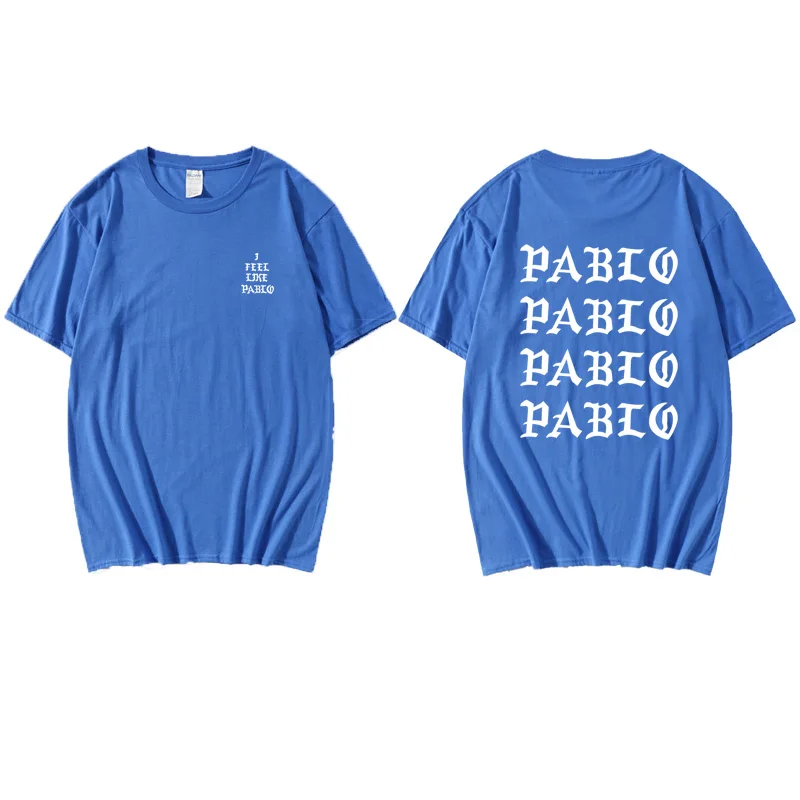 

Kanye West Pablo T Shirt Men I Feel Like Paul Print Short Sleeves Anti Season 3 T-Shirt Hip Hop Social Club Rapper Tee Tops