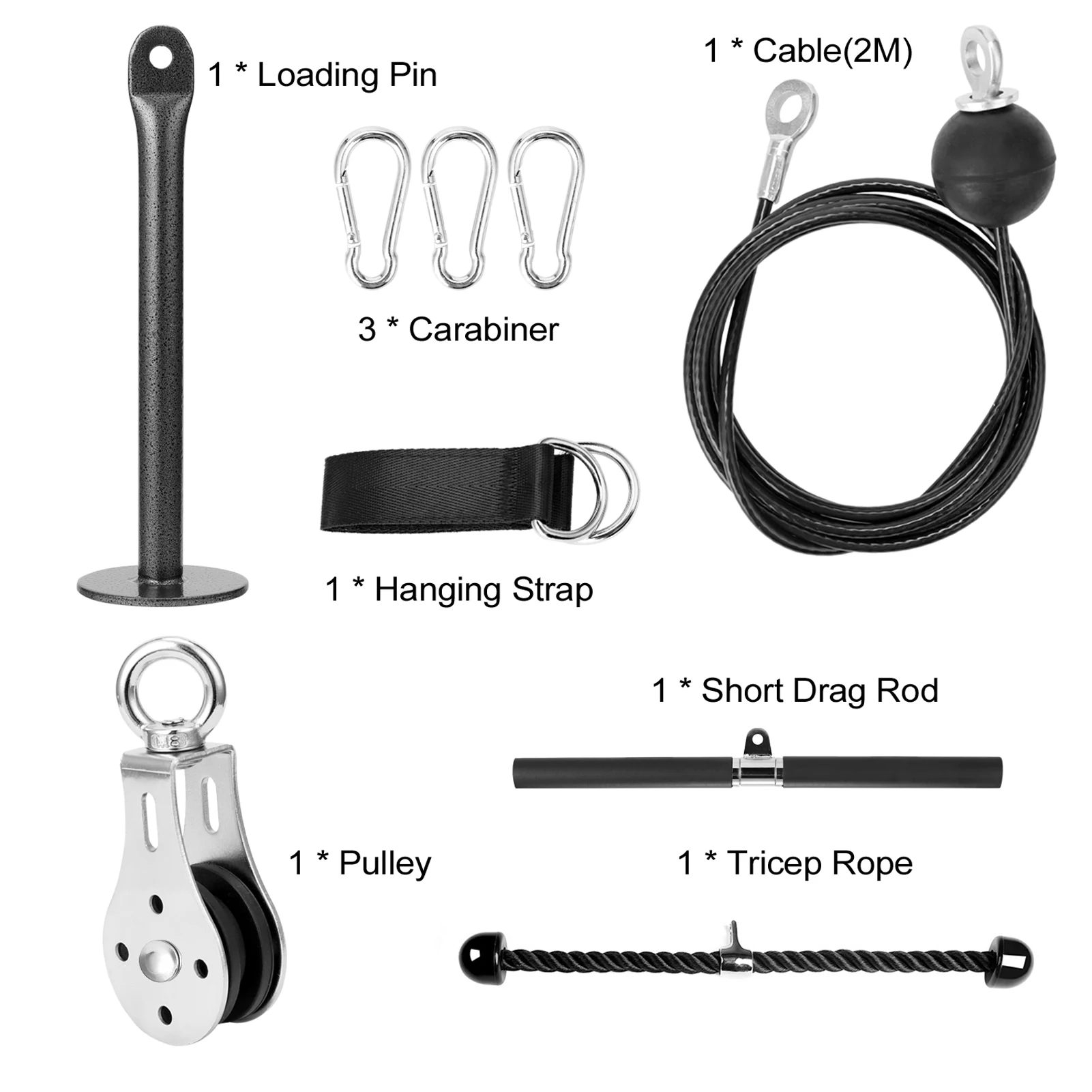 

DIY Pulley Rope Fitness System Self Made Fitness Apparatus Strength Training Equipment Pull Down Pulley Rope Fitness System