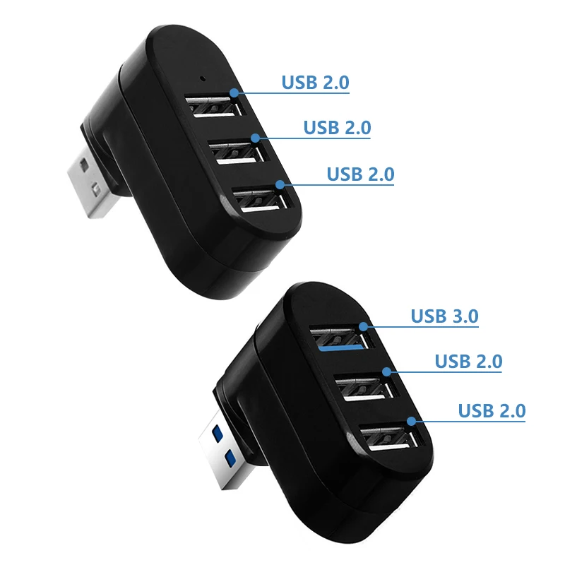 Usb хаб 3 0 адаптер поворот высокое Скорость U диска читатель сплиттер Порты USB 2 для
