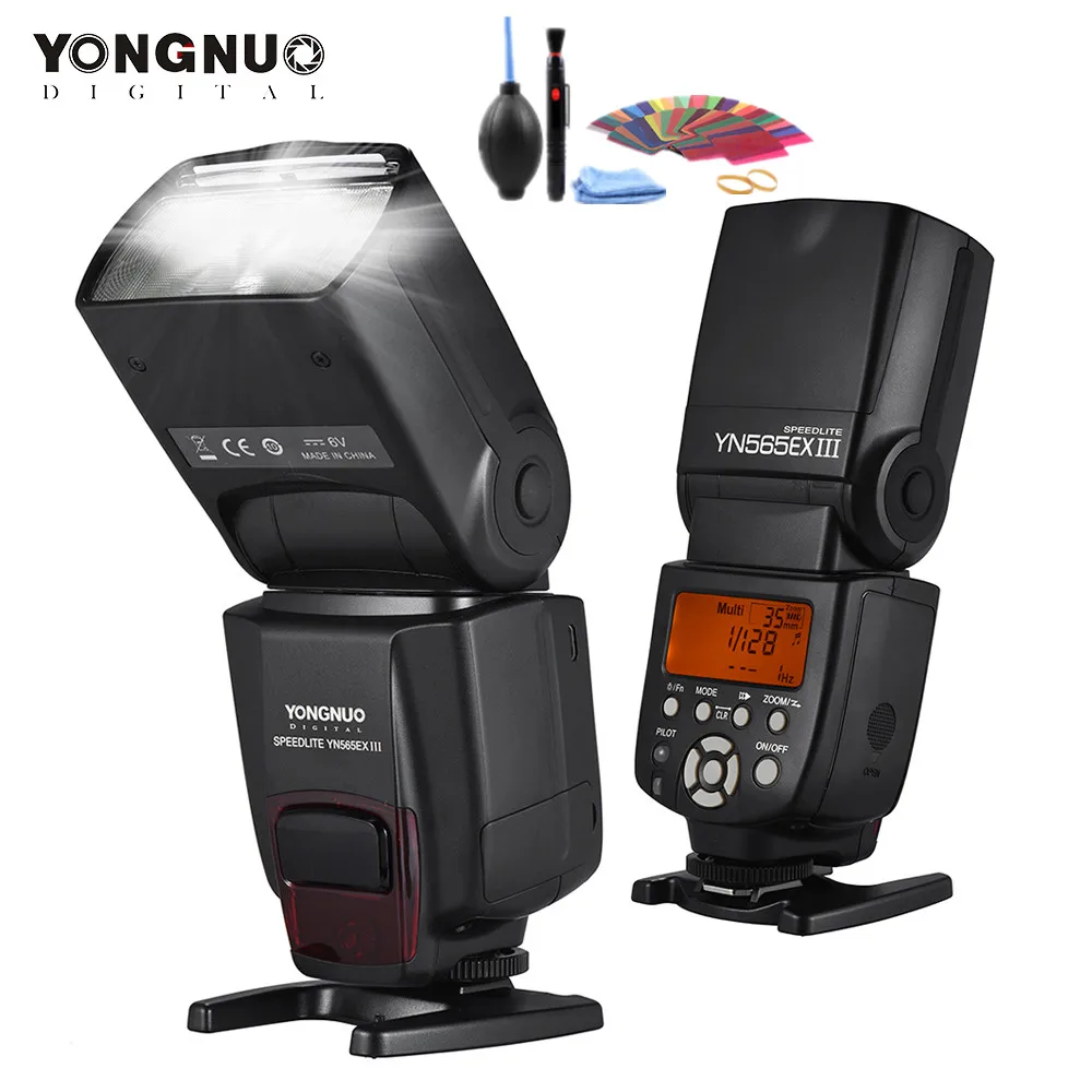 

Беспроводная TTL ведомая вспышка YONGNUO YN565EX III, скорость lite GN58, высокоскоростная система переработки для цифровых зеркальных камер Canon 6d 60d 5d Mark ...