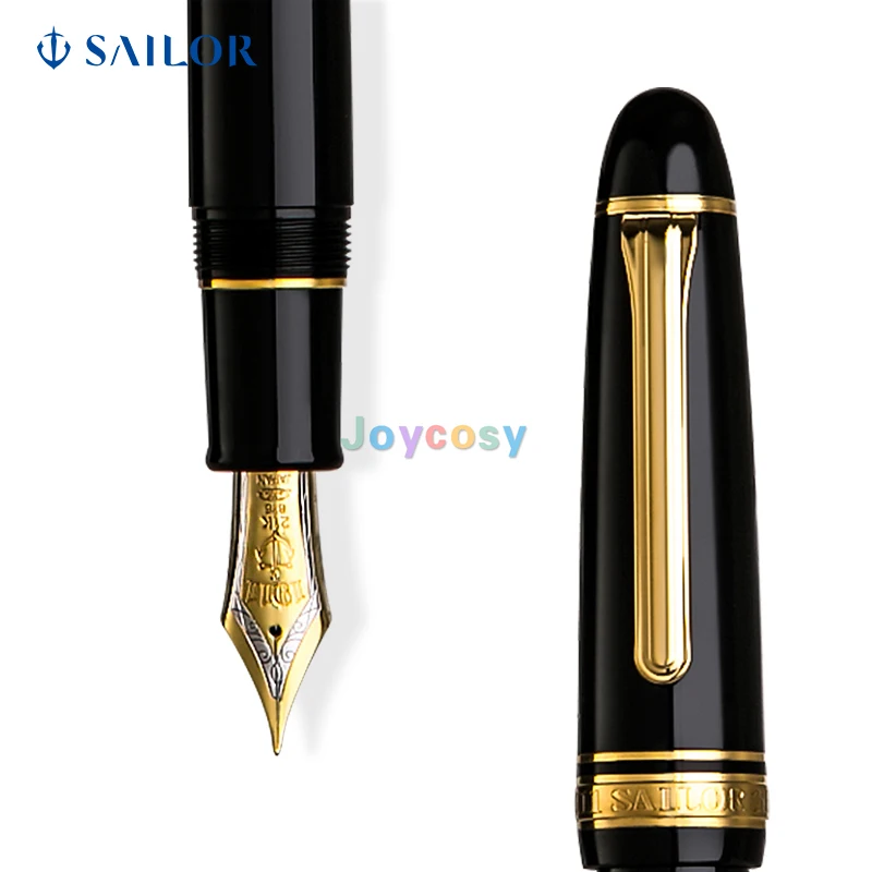 Перьевая ручка Сейлор коп черный перьевой карандаш с средним пером 21 К золотым