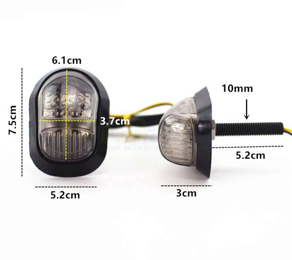 

2PCS Motorcycle Turn Signal Light 12V LED Turn Signals Indicators Universal Blinkers Flashers for Honda Grom Msx125 Msx125 SF