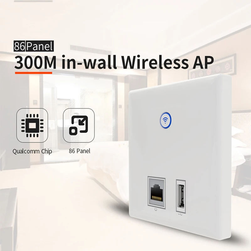 86X86 настенная розетка USB 2 4 ГГц 300 м Wifi роутер Крытый настенный AP усилитель сигнала