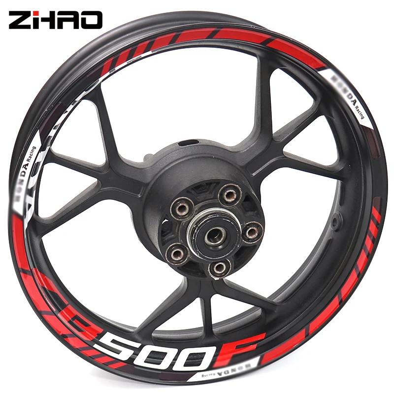 

For Honda CB500F CB 500F Motorcycle Reflective Wheel Rim Stripe Decal Sticker Front Rear Decal Full Set