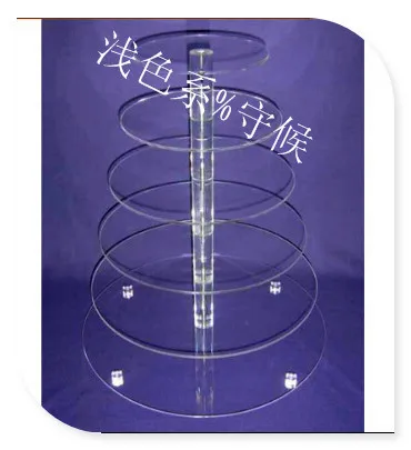 

Горячее предложение! Бесплатная доставка, большой стиль, высокое качество, 6 ярусов, прозрачный акриловый свадебный торт, украшение подставки