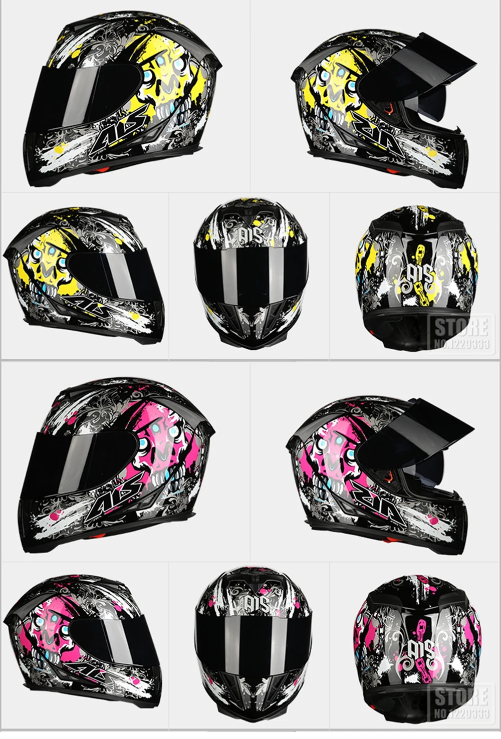 AIS мотоциклетный шлем Casco Moto с открытым лицом Moto шлем с двойным козырьком для мотокросса модульный мотоциклетный шлем