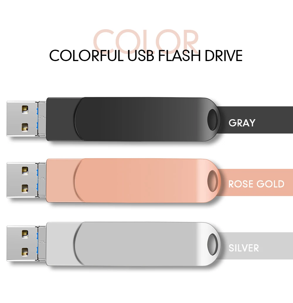 Металлический флэш-накопитель USB 128 ГБ type-c флеш-накопитель 32 Гб 64 Гб Usb2.0 флэш-накопитель для iPhone X/8 Plus/8 Plus/7 Plus USB флеш-накопитель