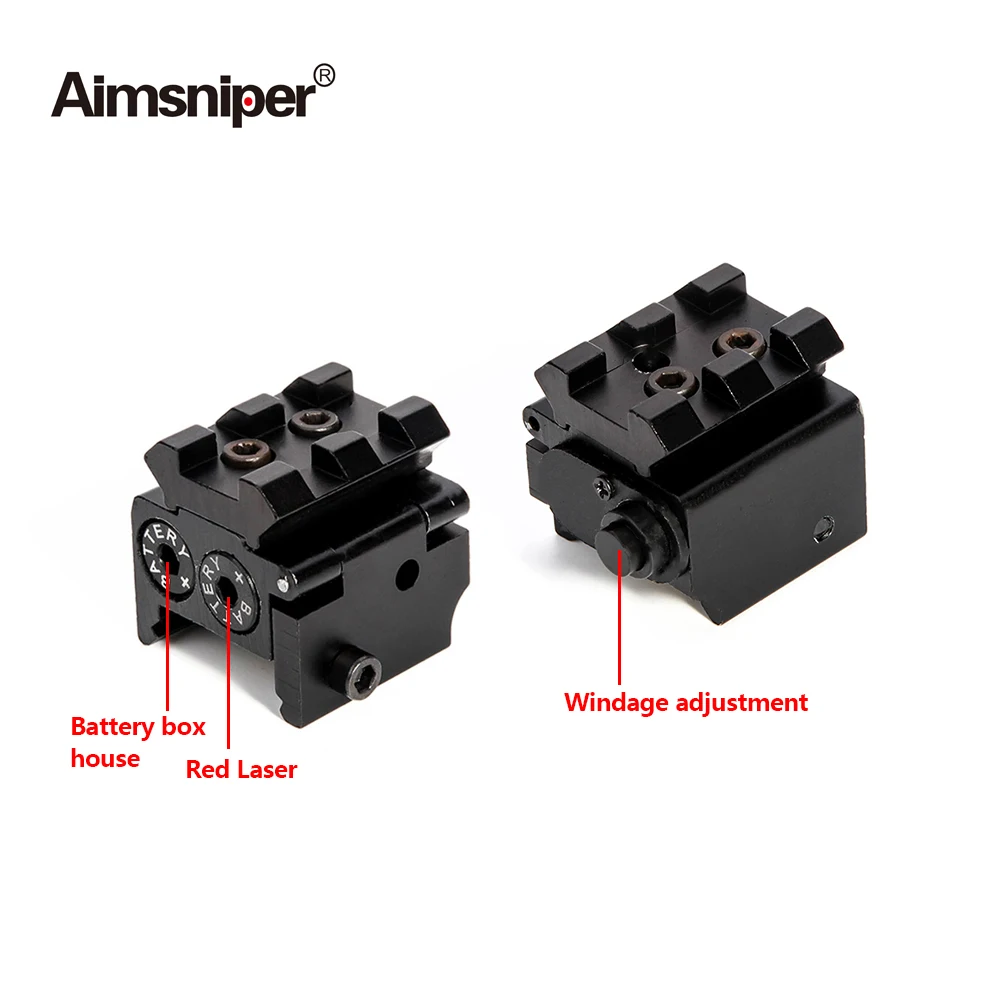 Тактический Регулируемый лазерный мини-прицел в красную точку для пистолетной