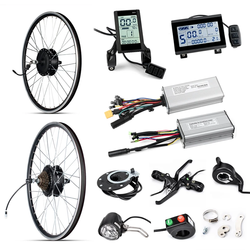 Фара для электровелосипеда в Conversion Kit 36V 48V 500W Передняя Задняя Ступица мотор