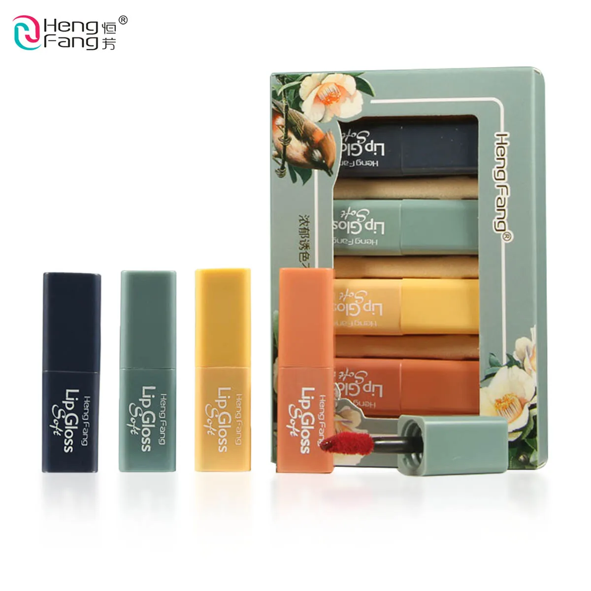 Набор для макияжа губ HengFang дорожный набор водостойкий Мини Блеск матовый блеск 4