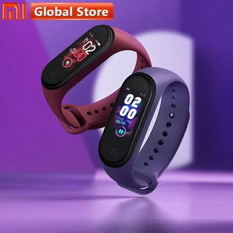 Фитнес смарт браслет Xiaomi Mi Band 4 Bluetooth 5.0 функция MP3 музыки цветной экран контроль