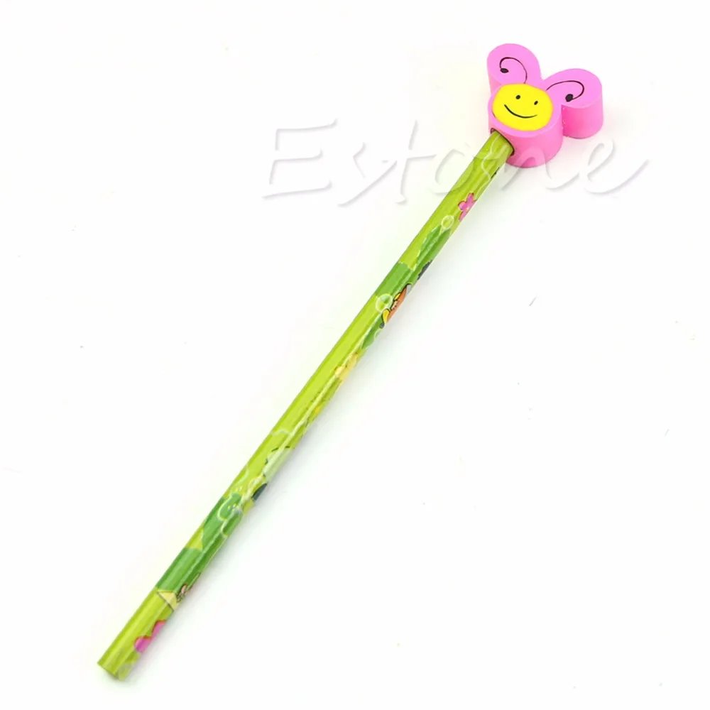 

Lot Cartoon Eraser Wood Pencil Toy Party Favor School Prize Supply Bag Kid Gift