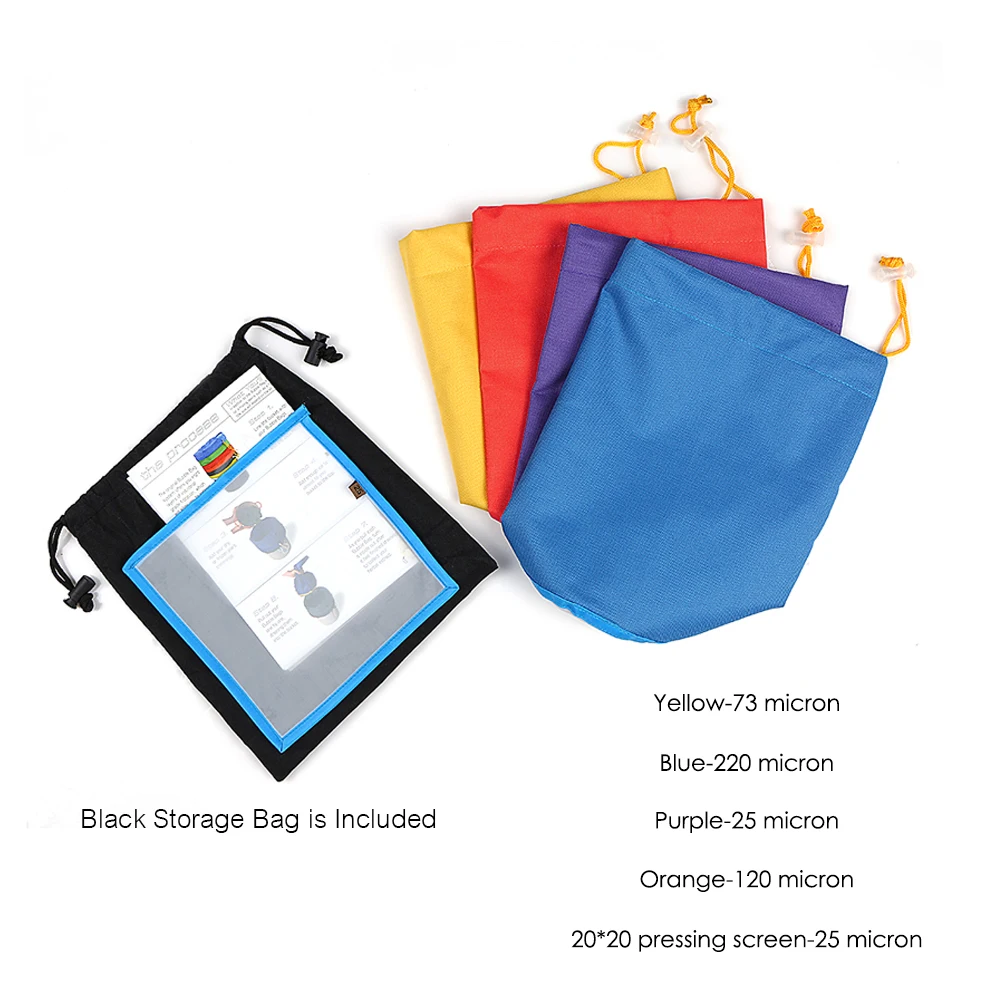 4pcs 1 Gallon Filter Bag Nylon Bubble Herbal Ice Essence Extractor Kit Micron Extraction Bags with Pressing Screen | Дом и сад