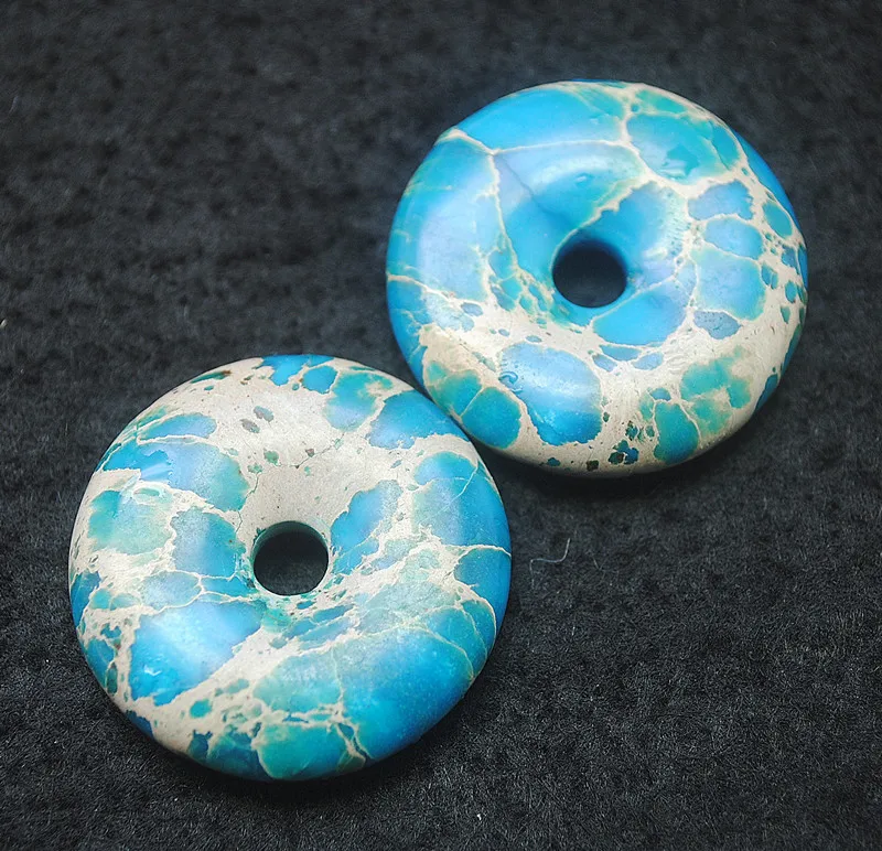 2 шт. подвеска в виде природы голубая empторская яшма форма для пончиков 30 мм лидер