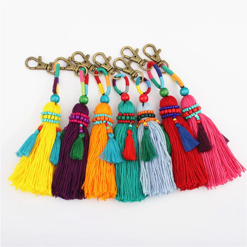 Красочные брелоки с кисточками для ключей 1 шт. 2019 висящий подарок вечерние