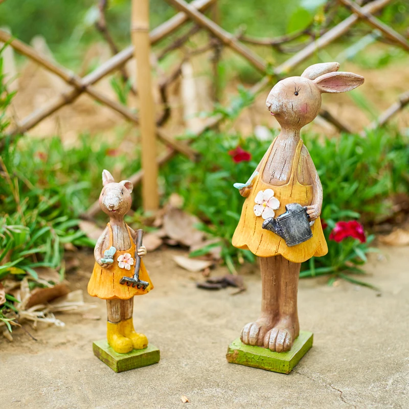 Rabbit decoration resin animal desktop living room outdoor courtyard garden balcony home furnishings |
