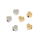 ЗолотистыеСеребристые бусины в форме сердца, разделитель, бусины из нержавеющей стали для изготовления ювелирных изделий, браслетов, ожерелий, День святого Валентина