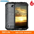 Защищенный смартфон DOOGEE S60 Lite, IP68 водонепроницаемый мобильный телефон, Восьмиядерный процессор MT6750T, 4 Гб + 32 ГБ, сенсорный экран 5,2 дюйма, Поддержка NFC, на базе Android 7,0