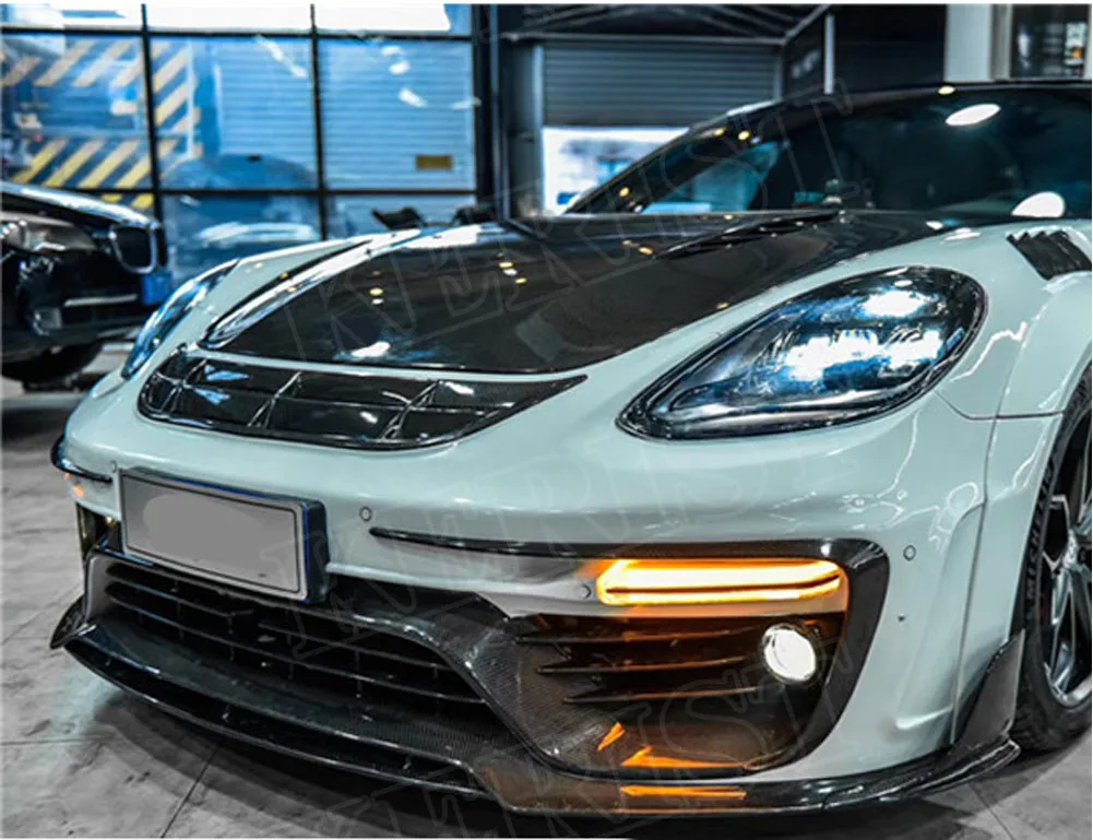 Передний бампер из углеродного волокна накладка на решетку гриля подходит для