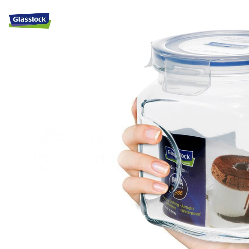 Стеклянная банка с замком и крышкой диспенсер для хлопьев контейнер конфет банки