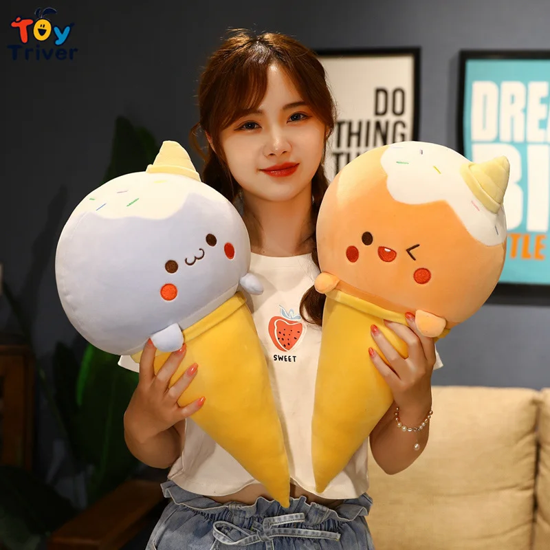 

Новые милые плюшевые игрушки с мороженым, мягкие куклы, мультяшная подушка, домашний декор для комнаты, милые детские подарки на день рожден...