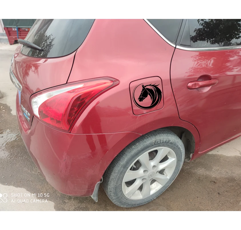 Автомобильная наклейка креативная дуга лошадь голова Моделирование масляный