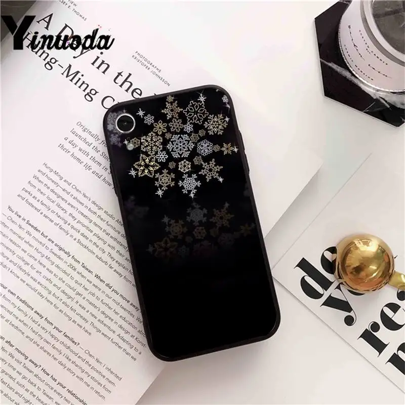 

Yinuoda Beautiful snowflake nutural capa winter PhoneCase cover For iPhone X 8 7 6 6S Plus XS MAX 5 5S SE XR 11 12 Pro max coque