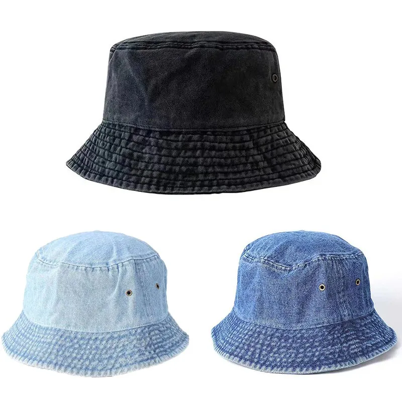 

High quality Korean wash vintage fisherman hat bucket hat spring summer autumn cowgirl double basin hat men outdoor sun hat
