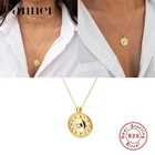 Автоклав золото Цвет 925 стерлингового серебра ожерелья для женщин Воно хиппи-фаза Луны медальон кулон ожерелья воротник Joyero W5