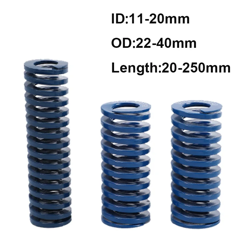 

1Pcs Blue Light Load Mould Die Springs Spiral Stamping Compression Spring OD22-40 ID11-20