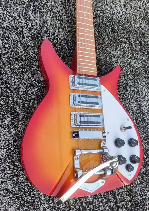

High quality ricken 325 electric guitar, cherry red body and neck, can be customized, free delivery