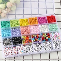 diy acrylic heart letters beaded bracelets 2428 hole glass millet material for costume jewelry kit accessories