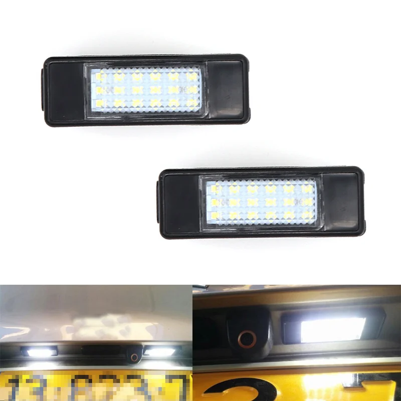 

2x Car LED License Plate Lights Lamp Error Free for Peugeot 106 107 1007 207 308 406 Citroen C2 C4 Hatchback DS3