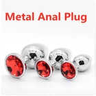 Анальная пробка Секс-игрушки круглой формы, металлические нержавеющая гладкая Сталь Анальная пробка, пригодные для смывания в унитаз многократного использования женскиймужской интимный Товары