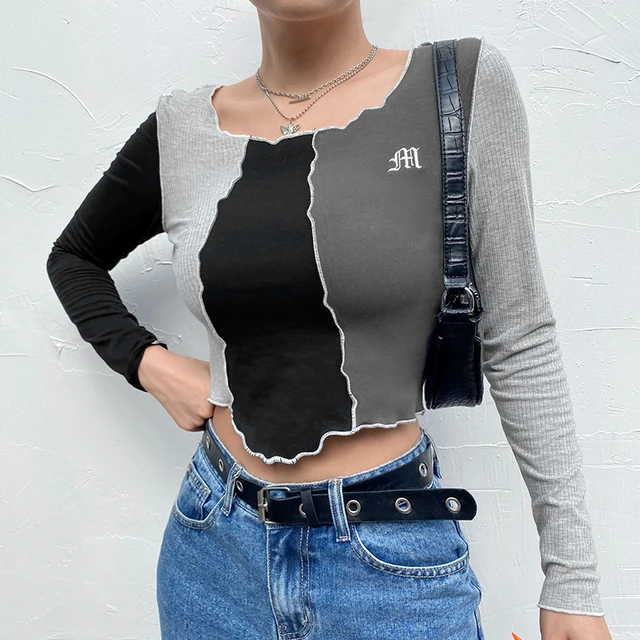 Vintage Patchwork Split krótki Top Tees kobiety Gothic z długim rękawem haft Casual estetyczne dziewczyny t-shirty jesień 2020 Iamhotty tanie i dobre opinie REGULAR Sukno CN (pochodzenie) Na wiosnę jesień COTTON spandex SHORT NONE tops Z KRÓTKIM RĘKAWEM Pełne Dobrze pasuje do rozmiaru wybierz swój normalny rozmiar Vintage Patchwork Split krótki Top Tees kobiety Gothic z długim rękawem haft Casual estetyczne dziewczyny t-shirty jesień 2020 Iamhotty tanie i dobre opinie REGULAR Sukno CN (pochodzenie) Na wiosnę jesień COTTON spandex SHORT NONE tops Z KRÓTKIM RĘKAWEM Pełne Dobrze pasuje do rozmiaru wybierz swój normalny rozmiar