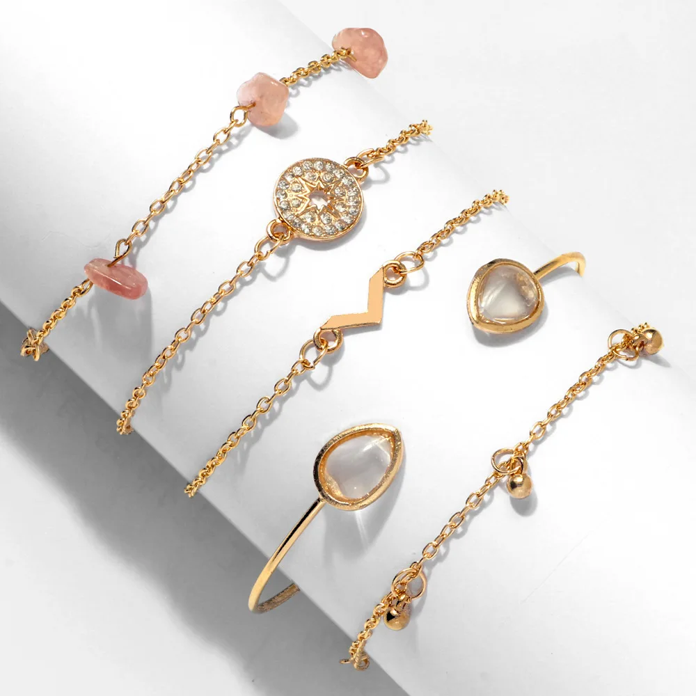 5 шт./компл. Набор браслетов в стиле бохо сексуальные женские браслеты с