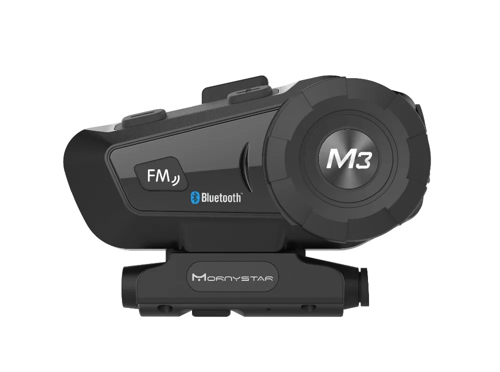 Mornystar M3 Bluetooth мотоциклетный шлем Интерком FM Переговорная гарнитура+ мягкий микрофон для полного лица шлем