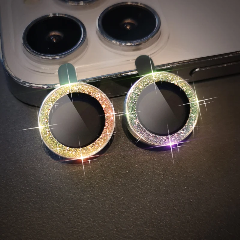 

For IPhone 13 Pro Diamond Lens Film Colorful Camera Lens Protection Film For IPhone 13 Pro Max Glitter Len Protector Paste Cover