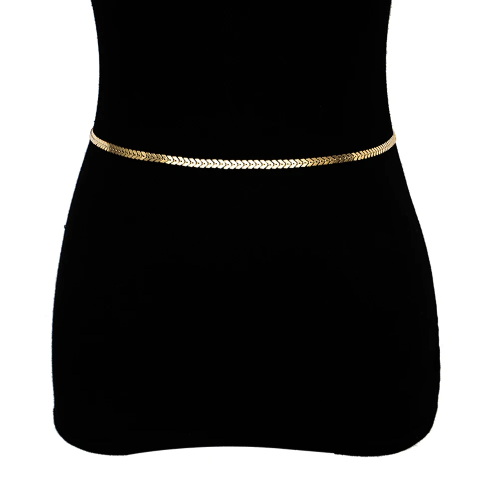 Модная цепочка на талию со стрелками для женщин пояс платья подвески