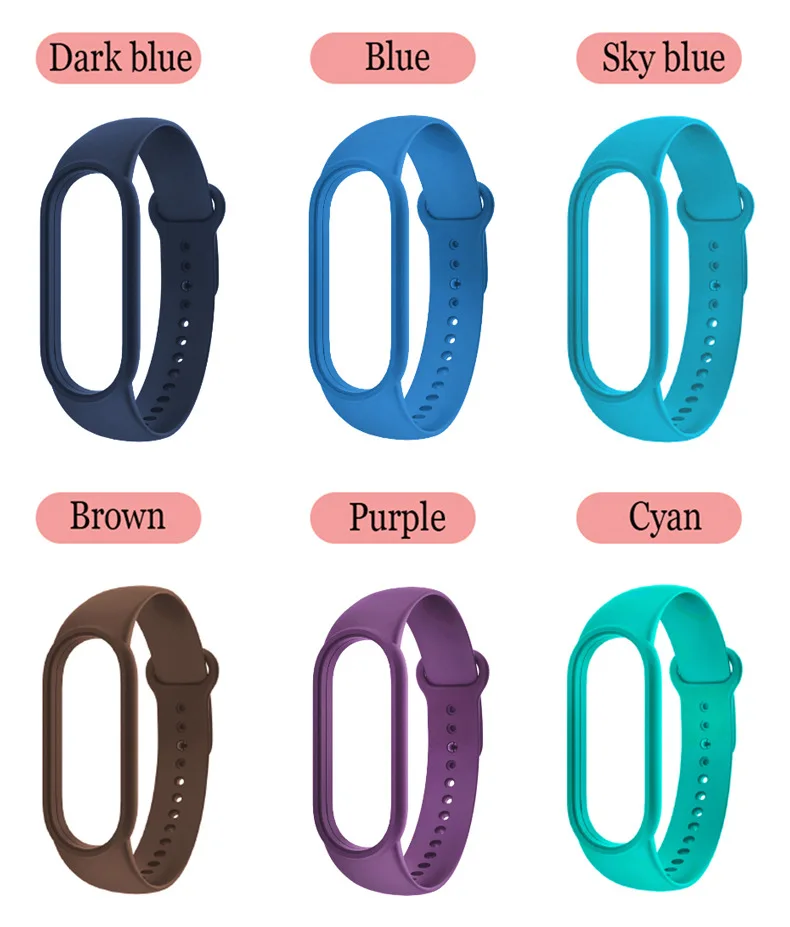 Спортивные браслеты для Mi band 5 мягкие силиконовые сменные Xiaomi mi Band Miband NFC умные
