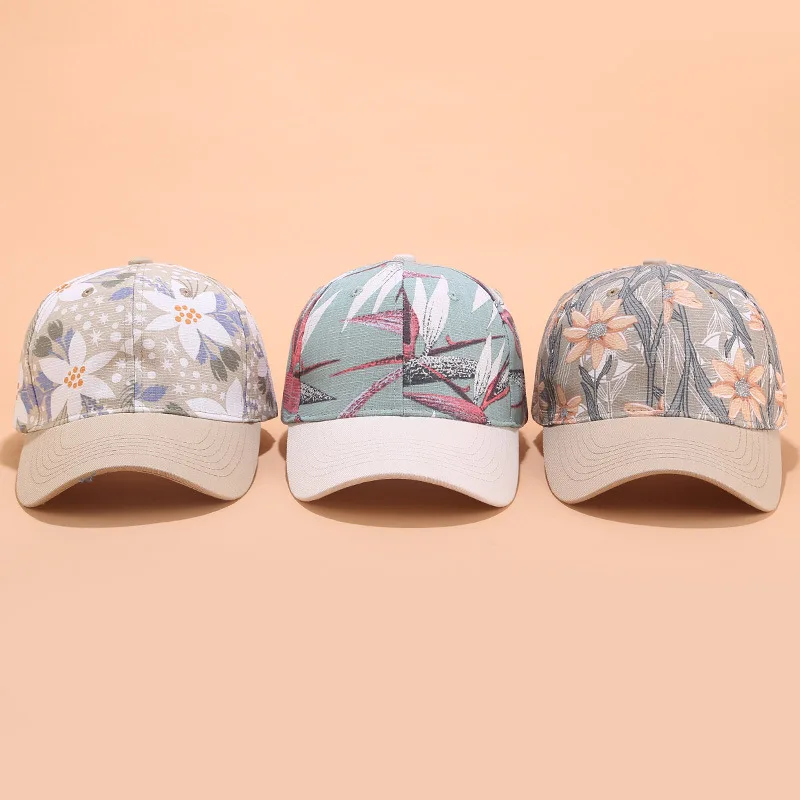 Летняя Женская бейсбольная кепка мужская Кепка Snapback с цветочным принтом