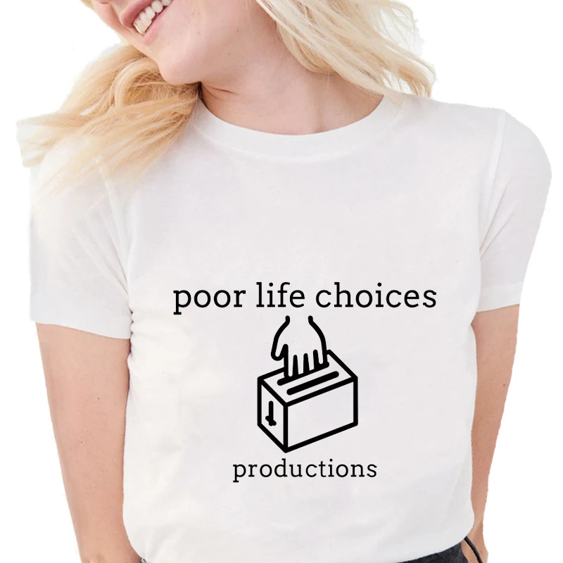 Футболка женская с принтом букв круглым вырезом и коротким рукавом | Женская