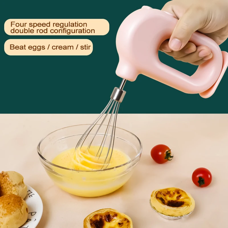 

Mini Electric Whisk Household Small Baking Automatic Whisk Whipping Cream Cake Mixer Egg Whisk