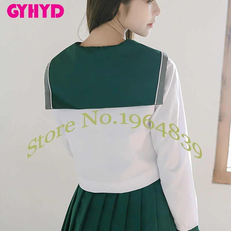 Японская школьная форма Матросская юбка маскировка корейский стиль белый топ +