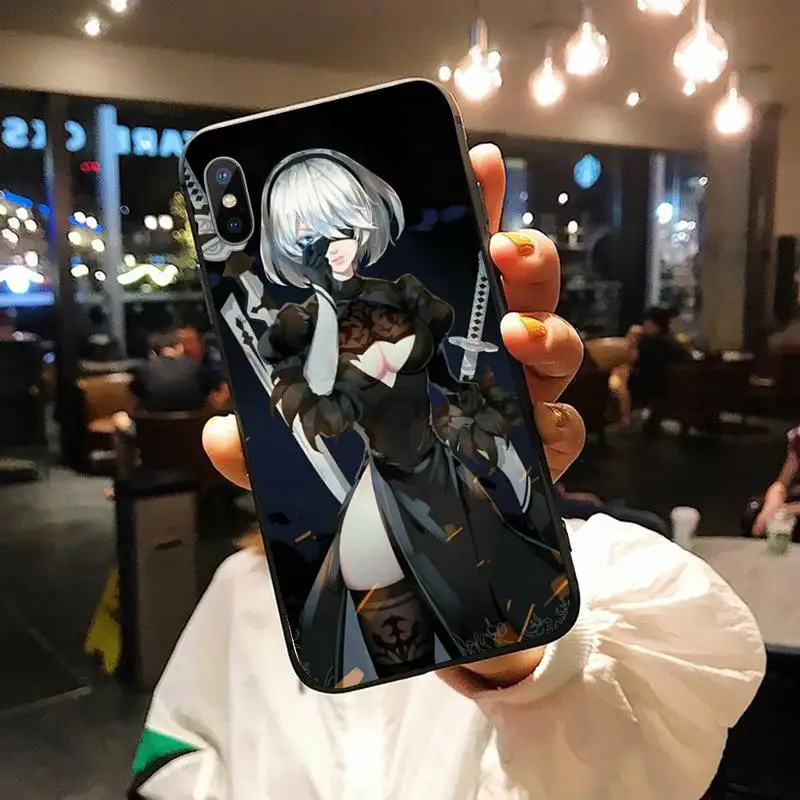

Nier Automata 2b hot game luxury mobile Phone Case shell for iPhone 11 12 pro XS MAX 8 7 6 6S Plus X 5S SE 2020 XR
